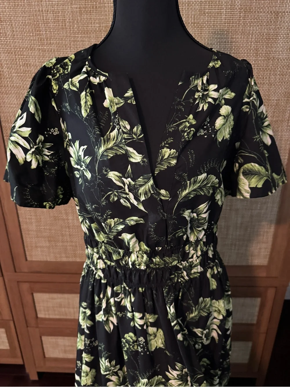 Anthropologie Black Maxi Dress with Floral Print - Picture 4 of 7